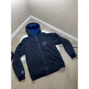 Dallas Cowboys Hoodie Mens L Navy NFL Pro Line Full Zip